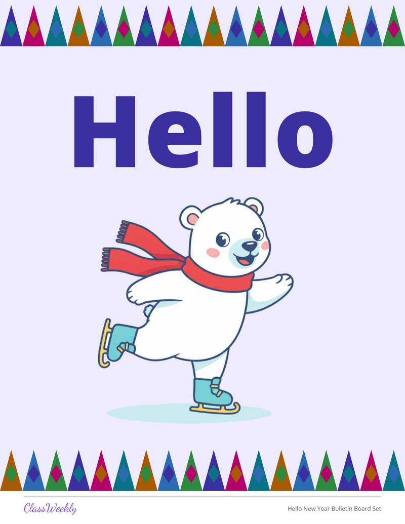Hello New Year Bulletin Board Set - Page 2