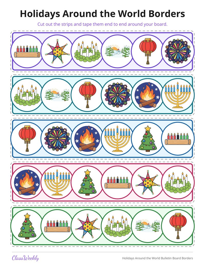 Holidays Around the World Bulletin Board Borders - Page 4
