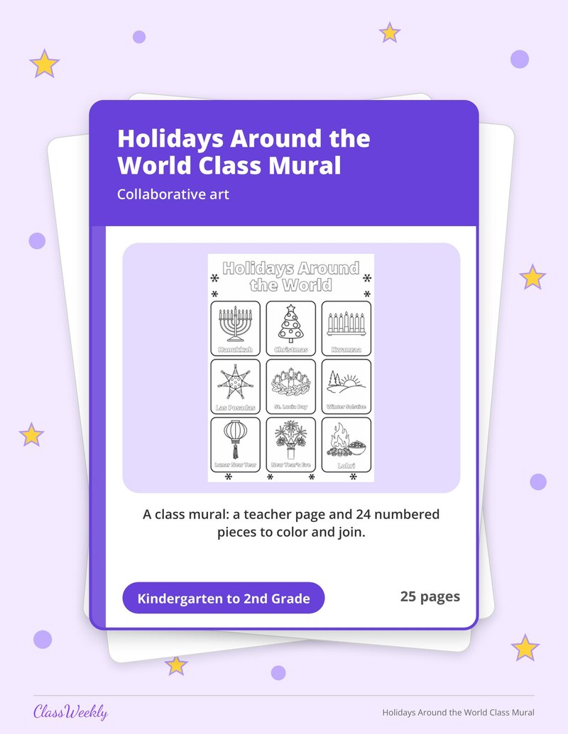 Holidays Around the World Class Mural - Page 1