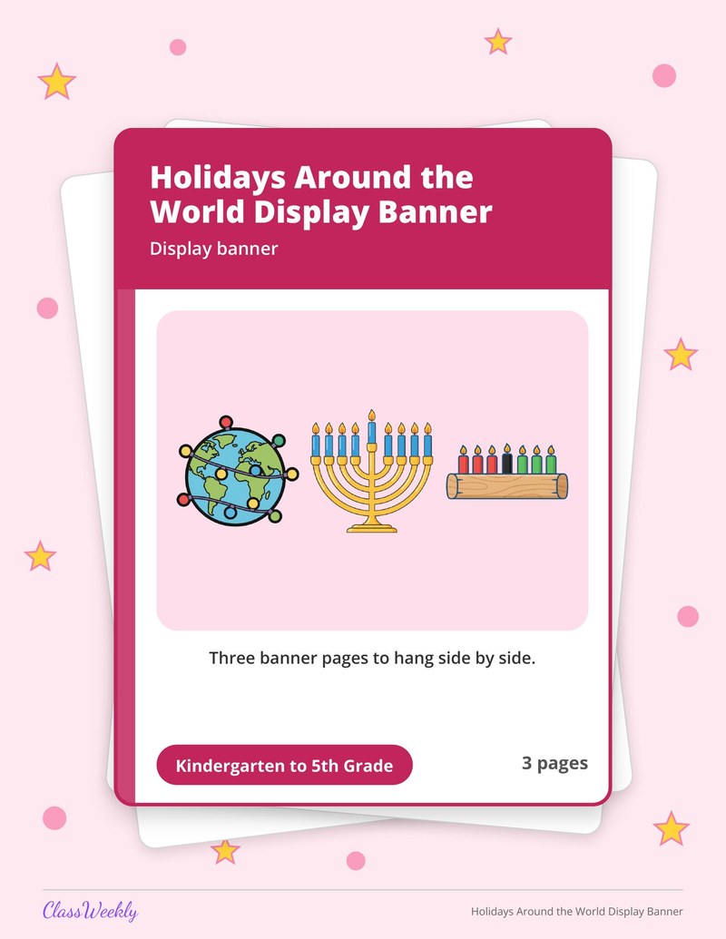 Holidays Around the World Display Banner - Page 1
