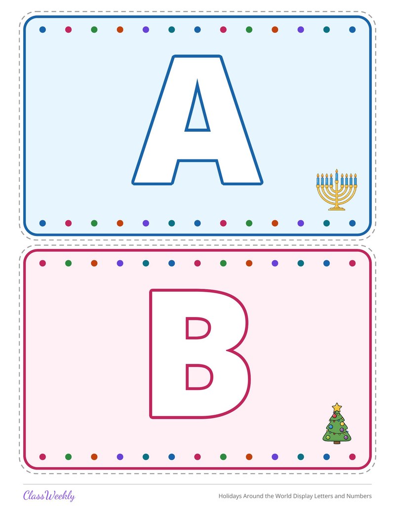Holidays Around the World Display Letters and Numbers - Page 2
