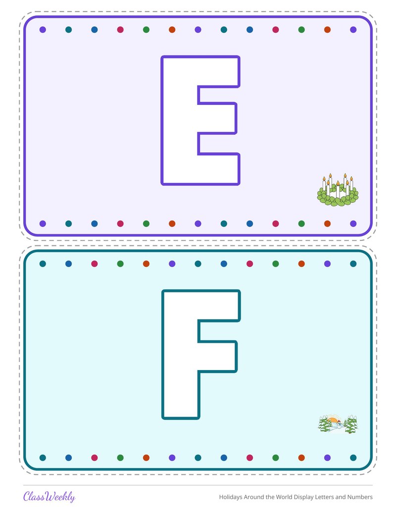 Holidays Around the World Display Letters and Numbers - Page 4