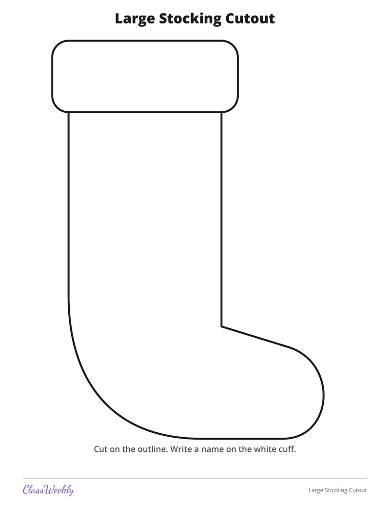 Large Stocking Cutout - Page 1