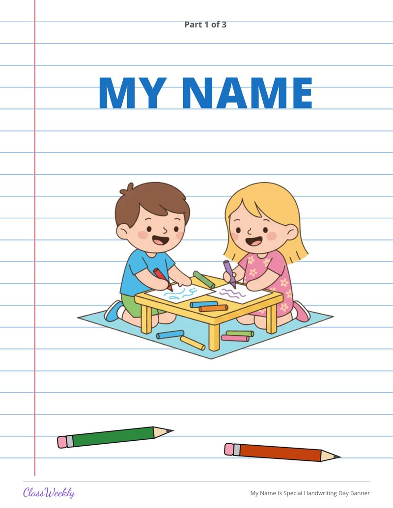 My Name Is Special Handwriting Day Banner - Page 2