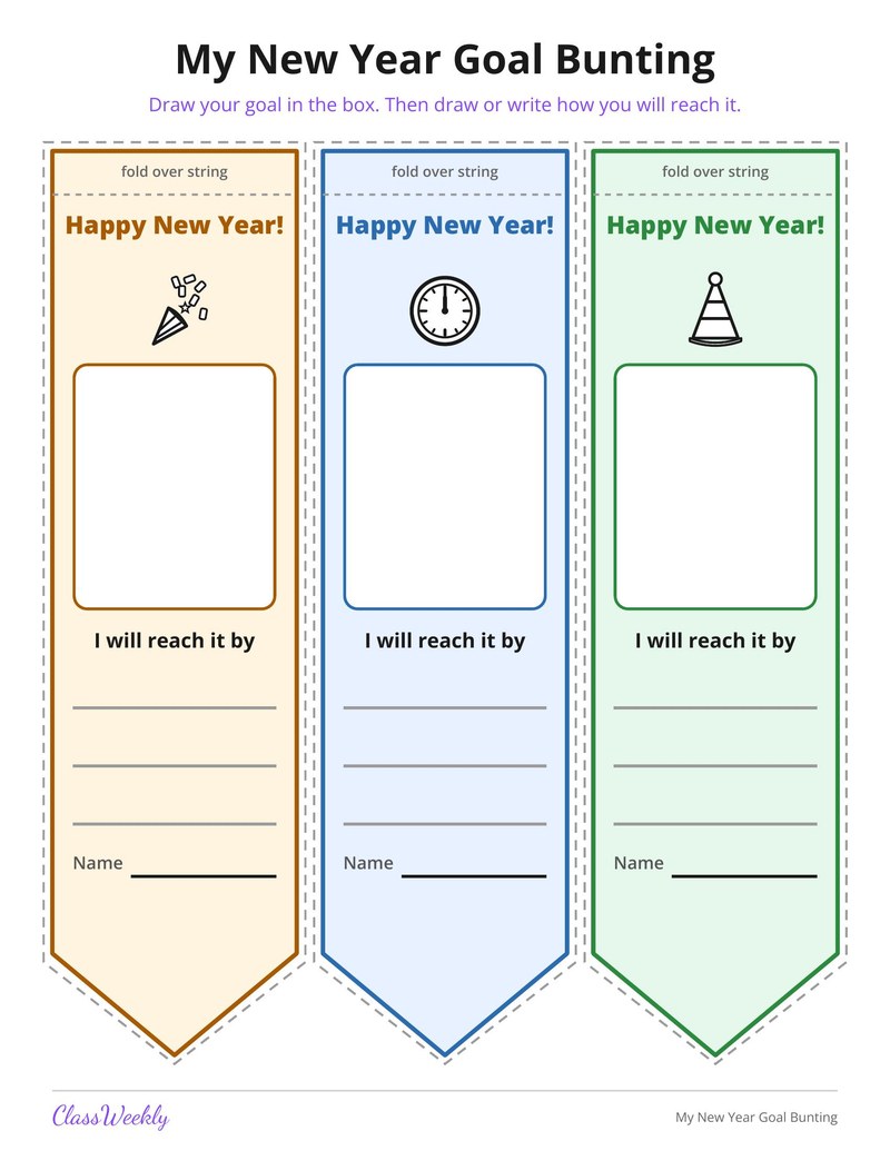 My New Year Goal Bunting - Page 2