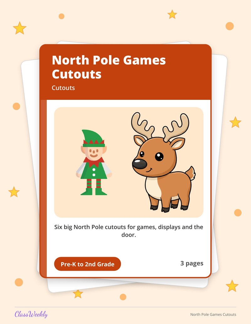 North Pole Games Cutouts - Page 1