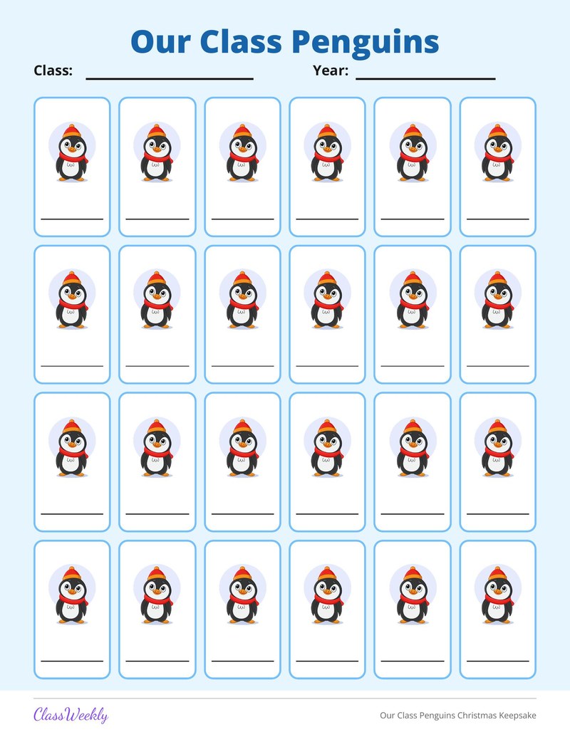 Our Class Penguins Christmas Keepsake