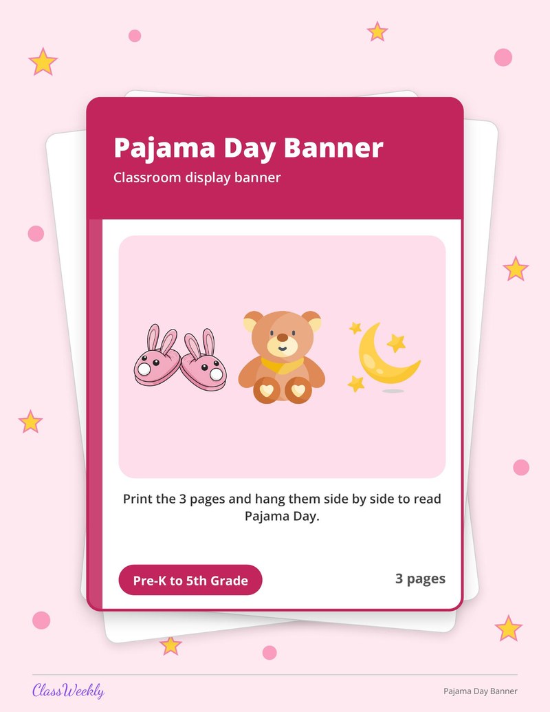 Pajama Day Banner - Page 1
