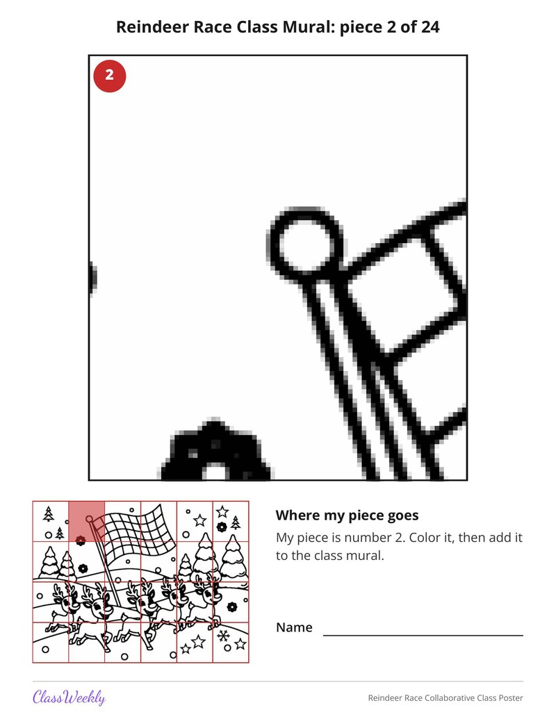 Reindeer Race Collaborative Class Poster - Page 4