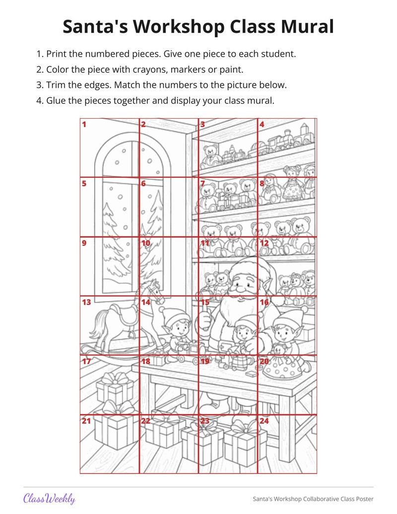 Santa's Workshop Collaborative Class Poster - Page 2