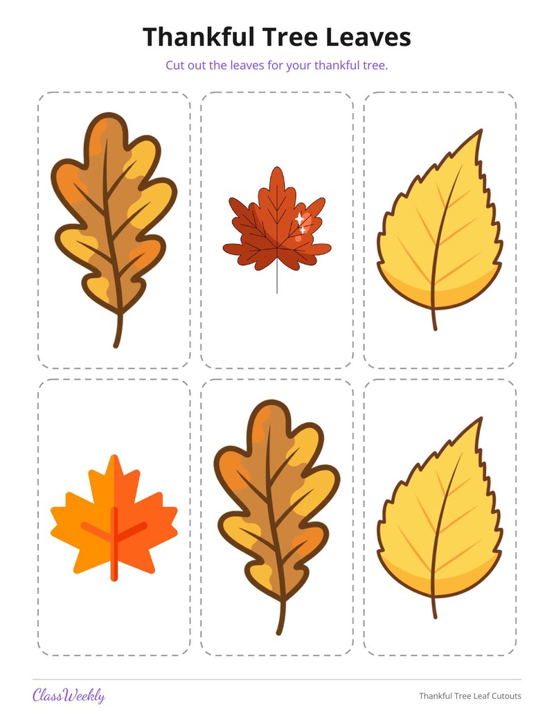 Thankful Tree Leaf Cutouts - Page 2