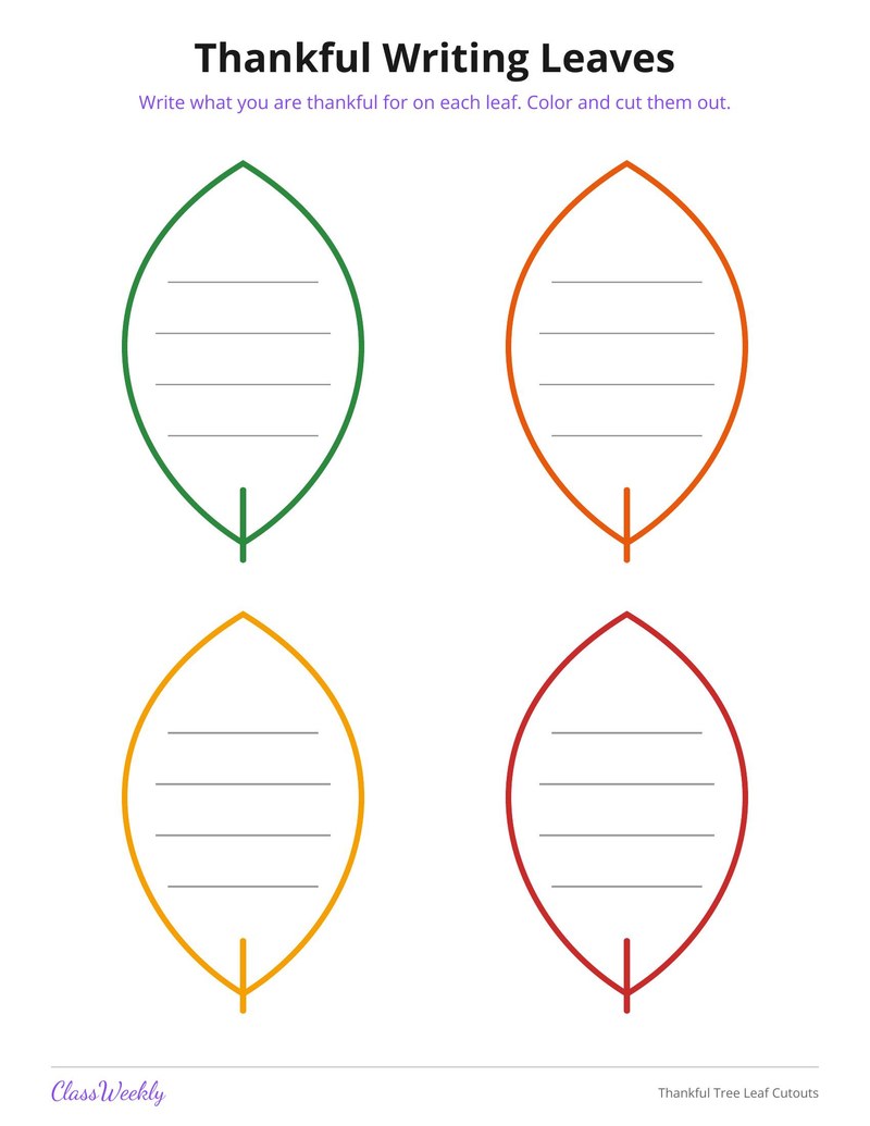 Thankful Tree Leaf Cutouts - Page 4