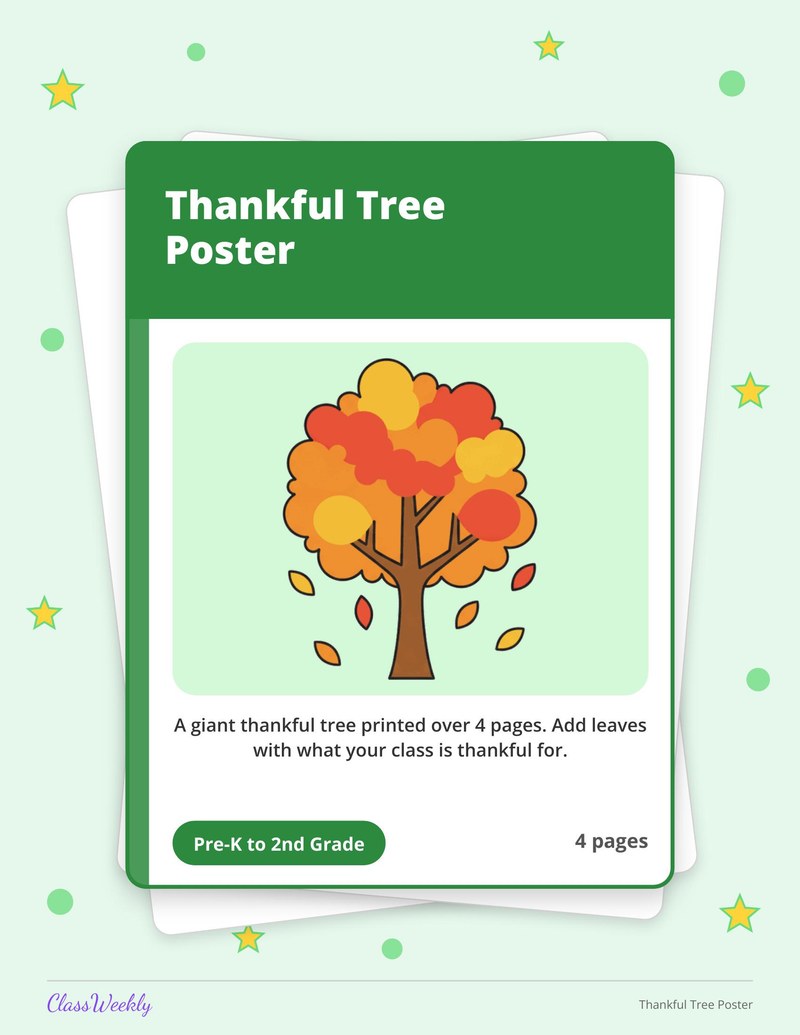 Thankful Tree Poster - Page 1