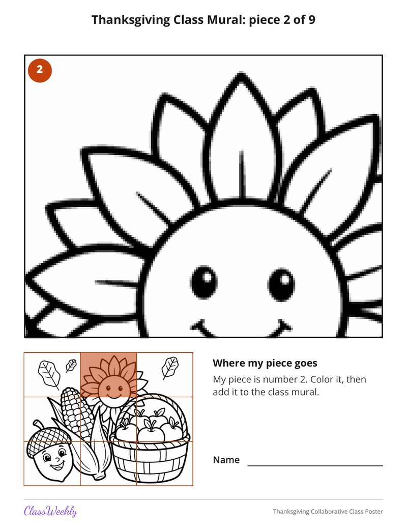 Thanksgiving Collaborative Class Poster - Page 4