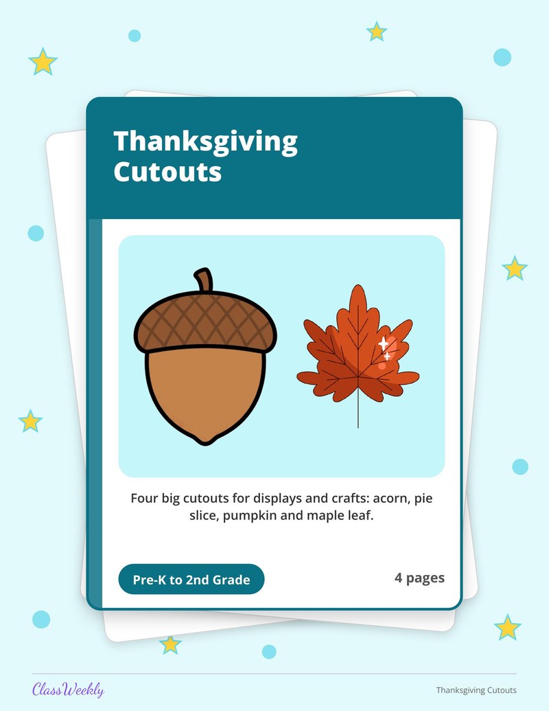 Thanksgiving Cutouts - Page 1