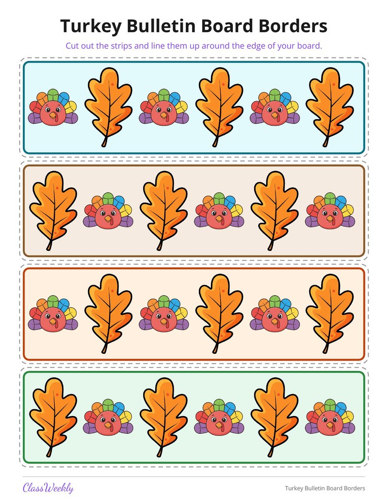 Turkey Bulletin Board Borders - Page 2