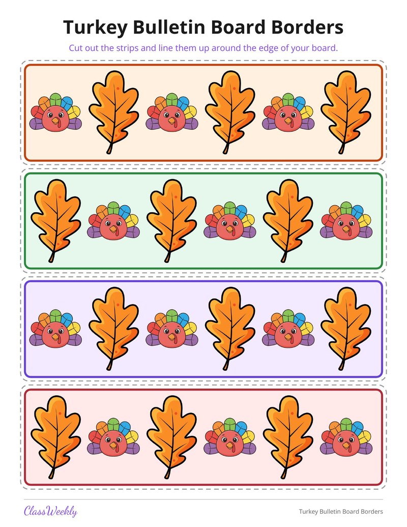 Turkey Bulletin Board Borders - Page 1