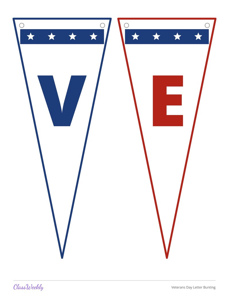 Veterans Day Letter Bunting - Page 2