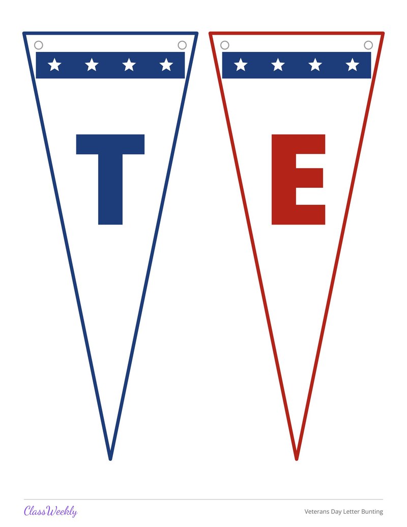 Veterans Day Letter Bunting - Page 3