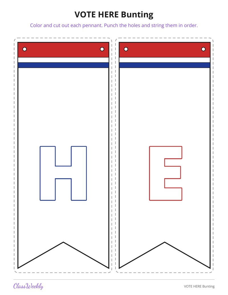 VOTE HERE Bunting