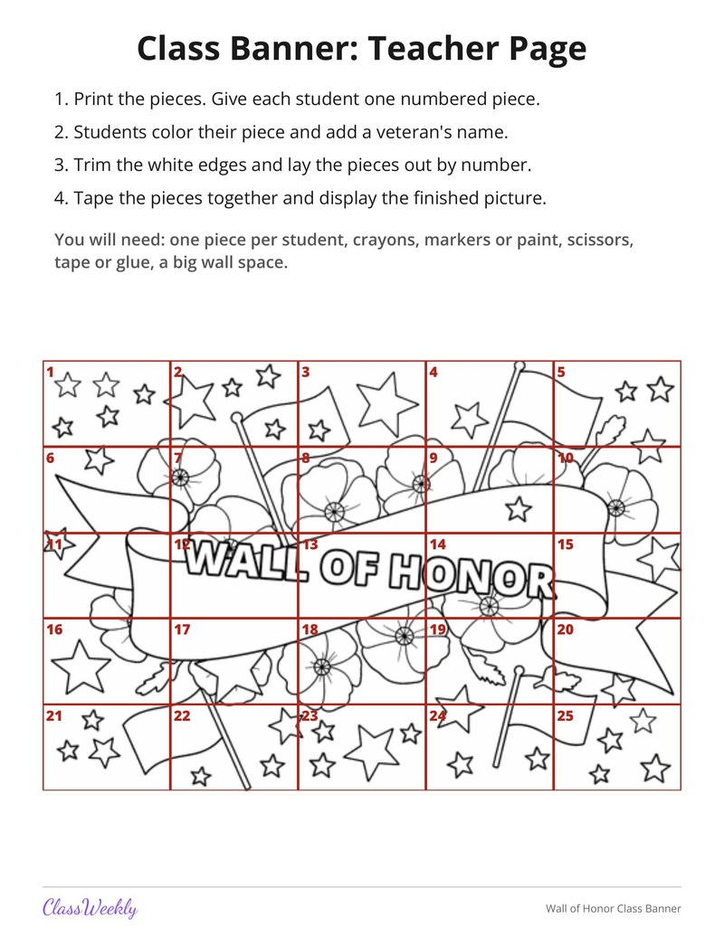 Wall of Honor Class Banner - Page 2