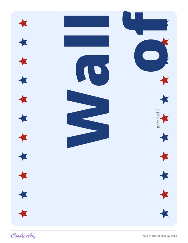 Wall of Honor Display Pack - Page 2