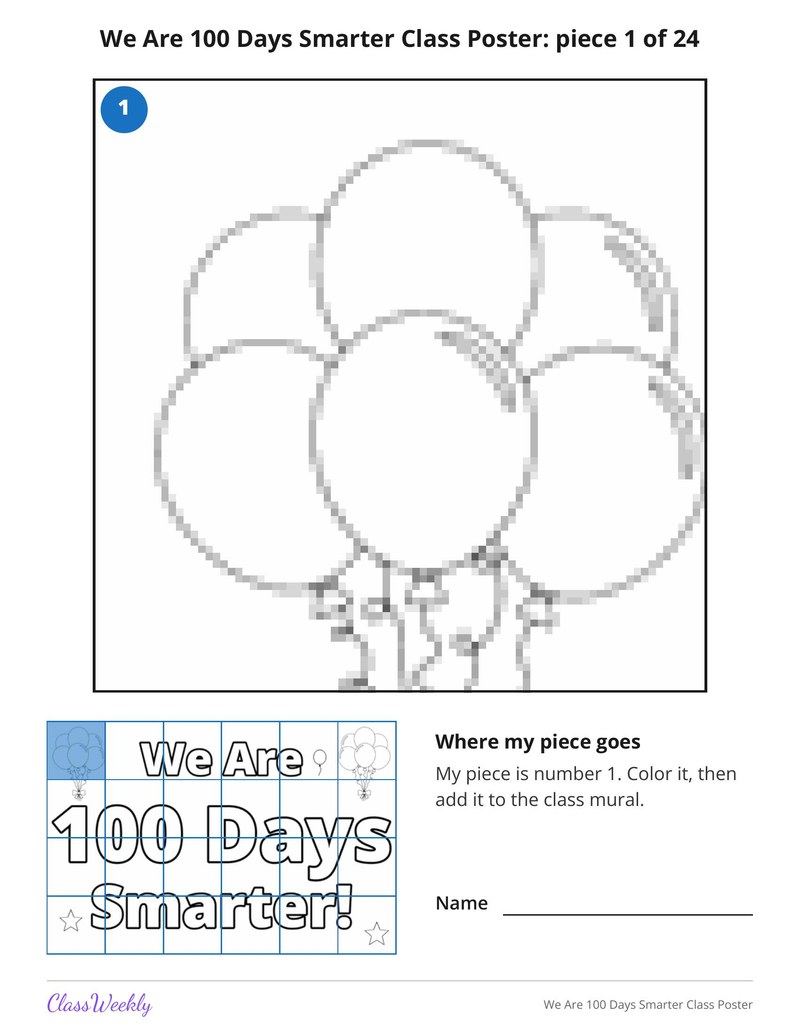 We Are 100 Days Smarter Class Poster - Page 3