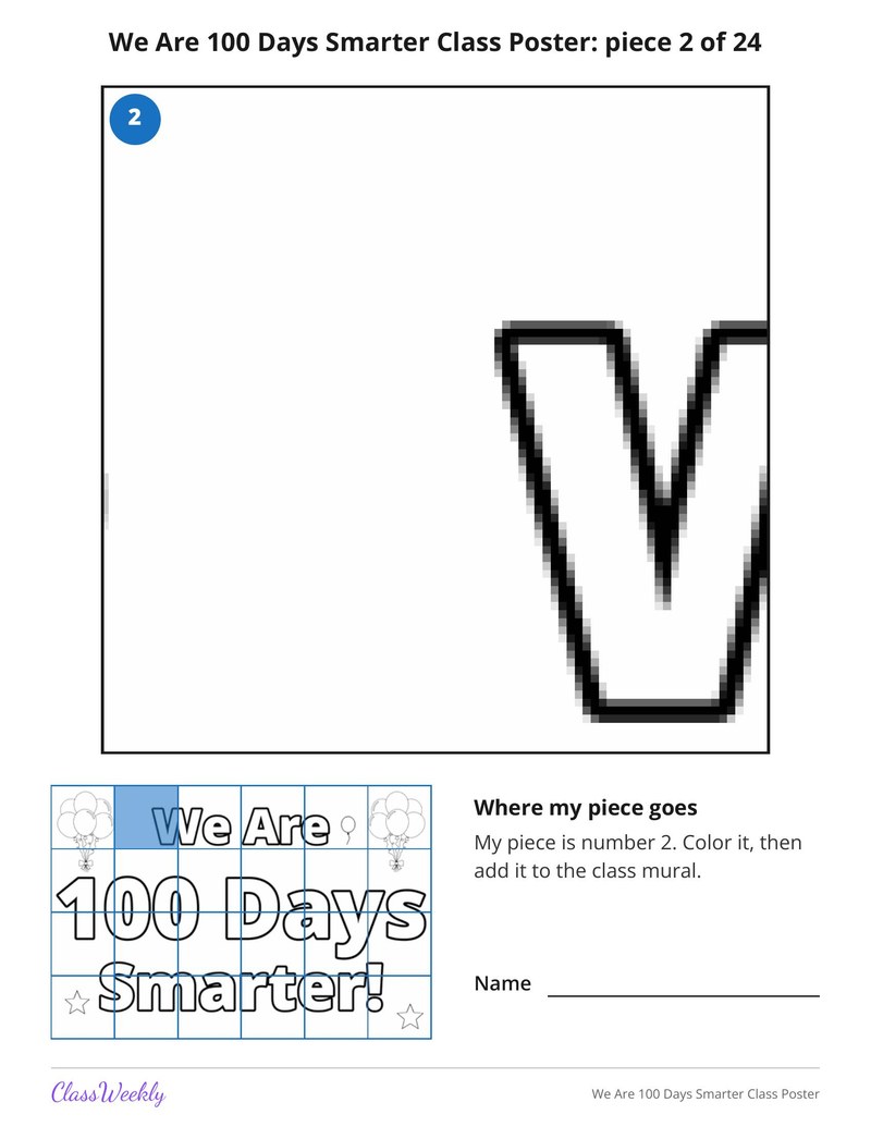 We Are 100 Days Smarter Class Poster - Page 4