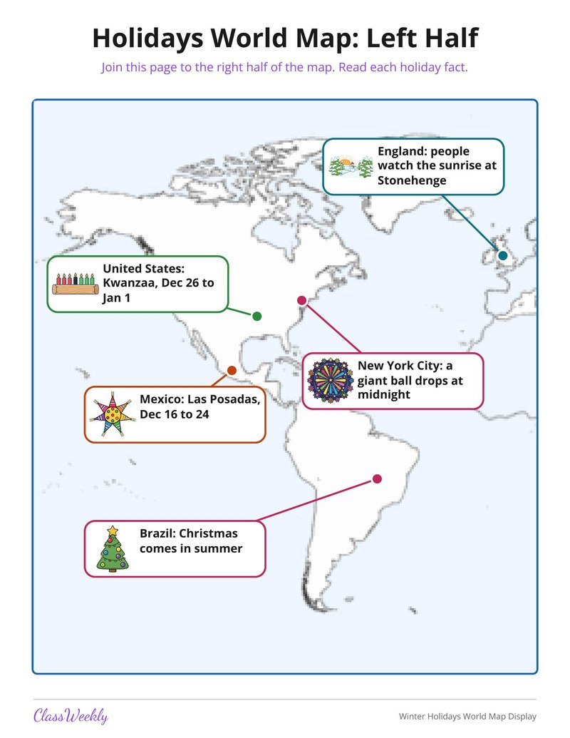 Winter Holidays World Map Display - Page 1