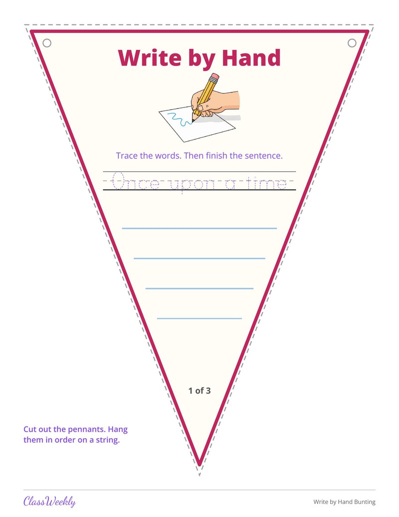 Write by Hand Bunting - Page 2