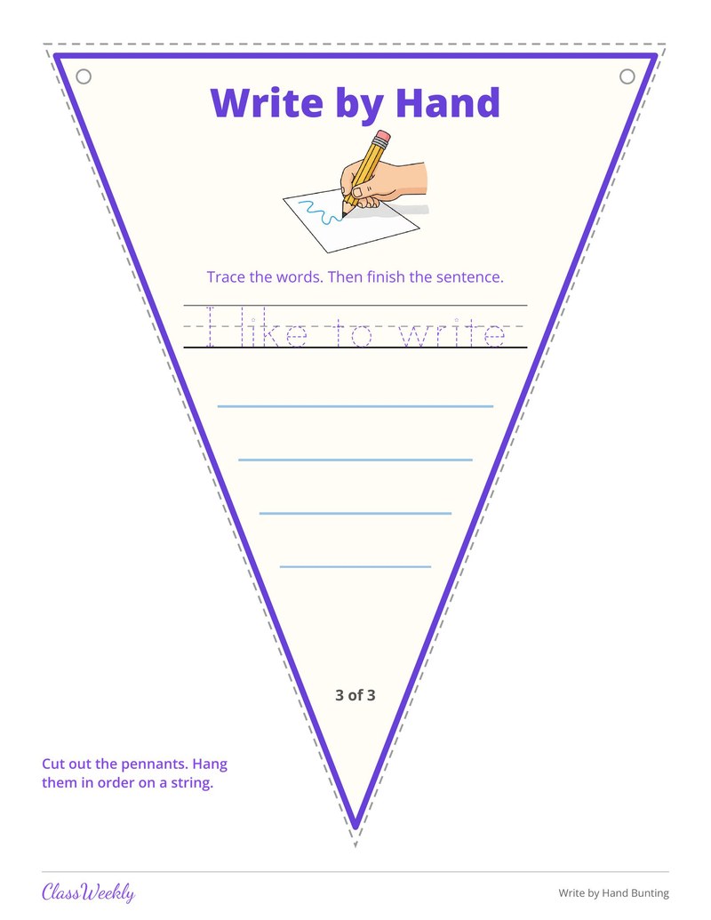 Write by Hand Bunting - Page 4