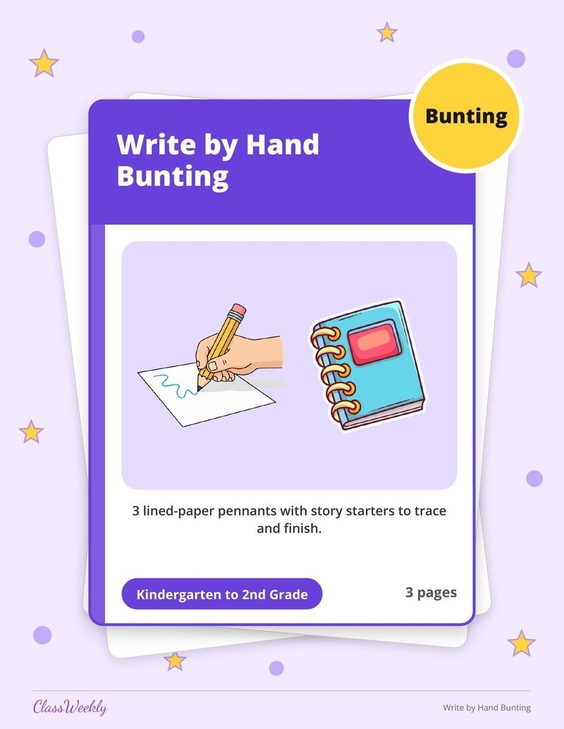 Write by Hand Bunting - Page 1