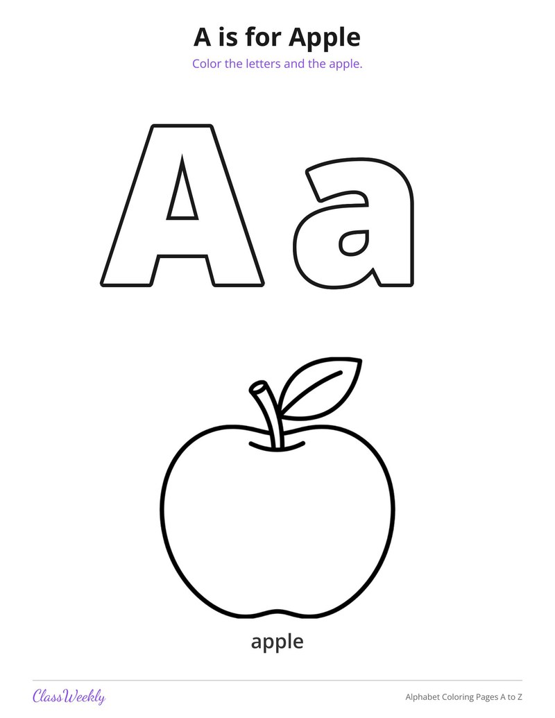 Alphabet Coloring Pages A to Z - Page 2
