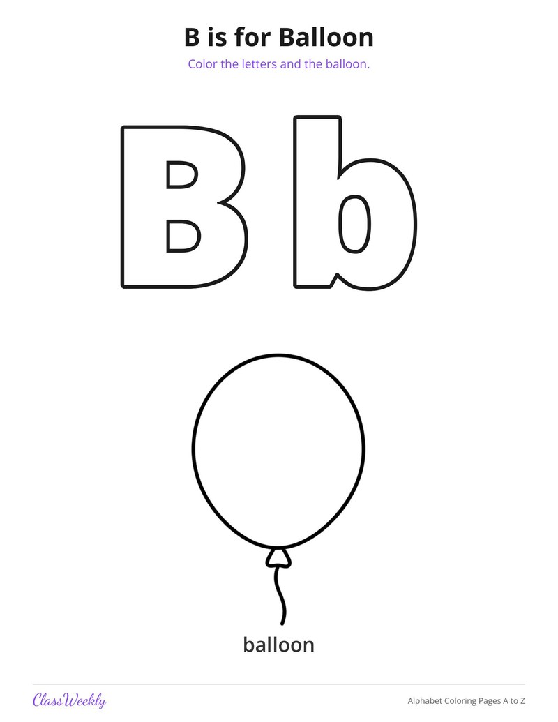 Alphabet Coloring Pages A to Z - Page 3