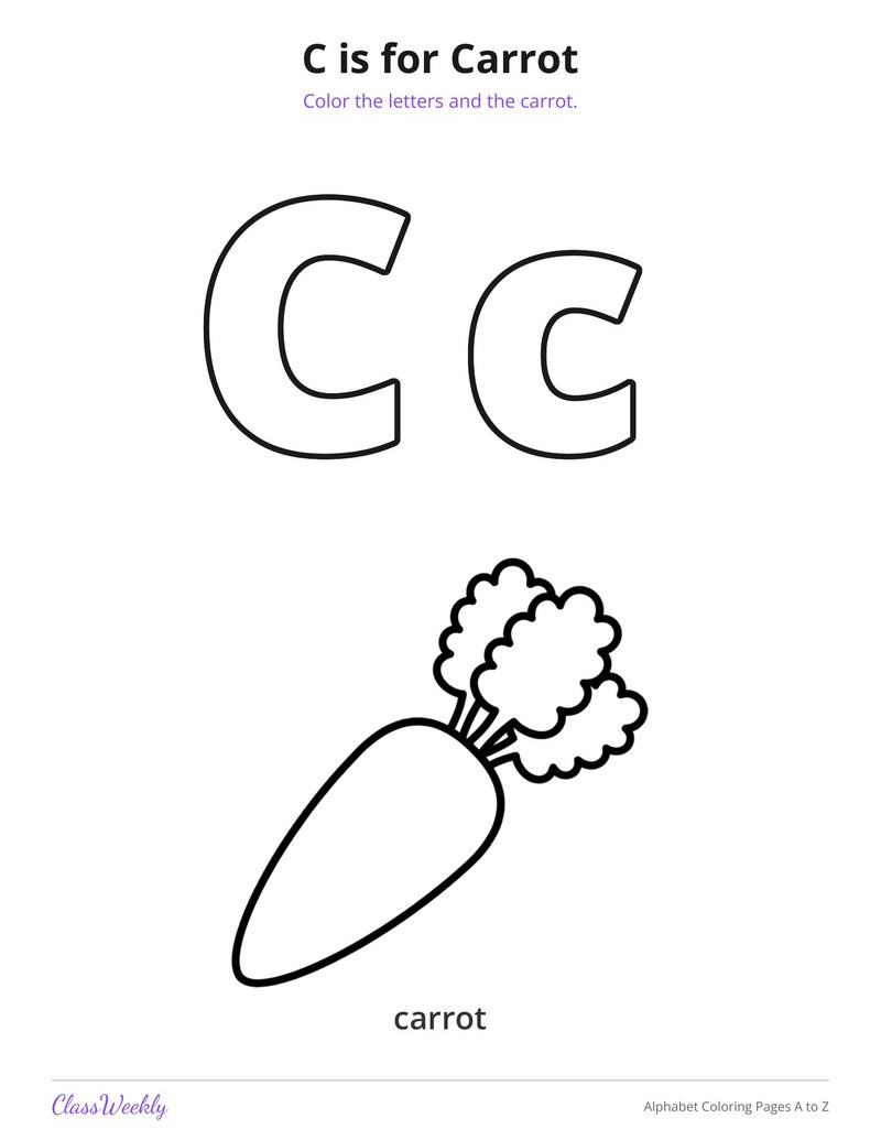 Alphabet Coloring Pages A to Z - Page 4