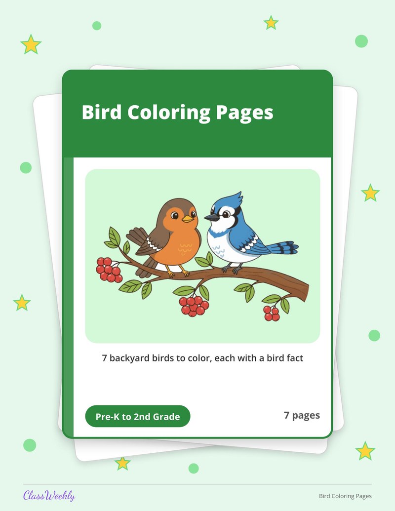Bird Coloring Pages - Page 1