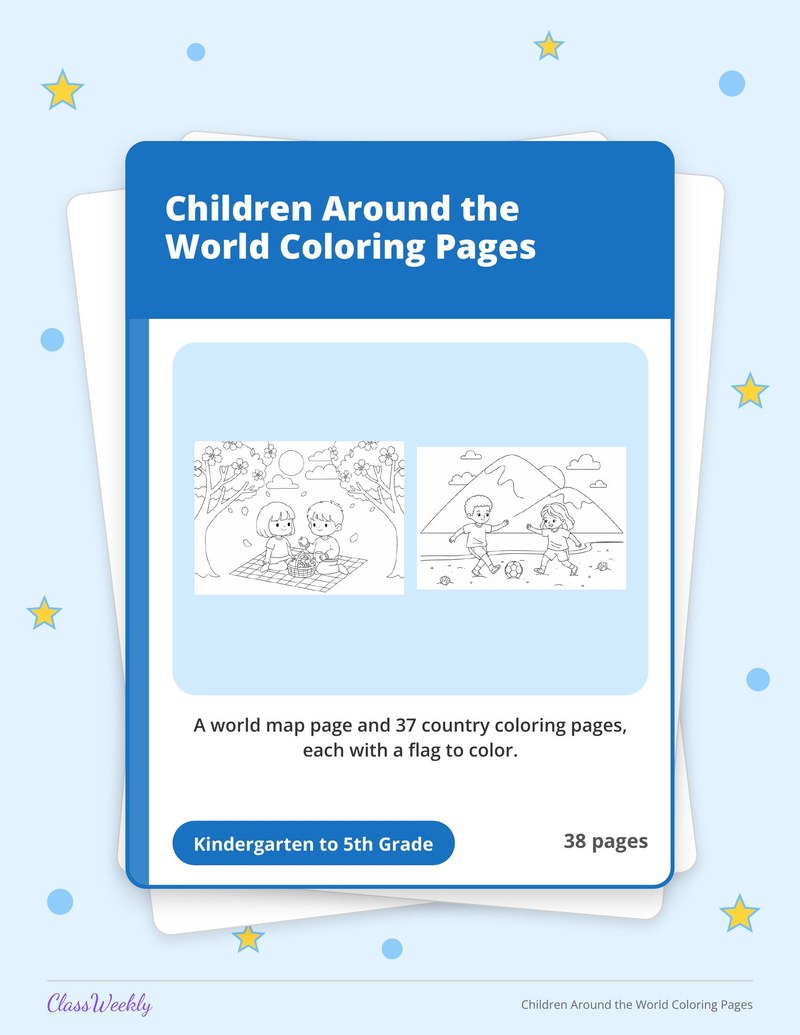 Children Around the World Coloring Pages - Page 1