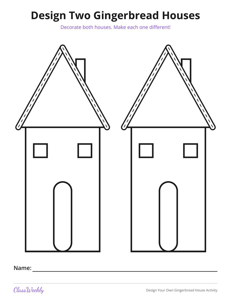 Design Your Own Gingerbread House Activity - Page 2