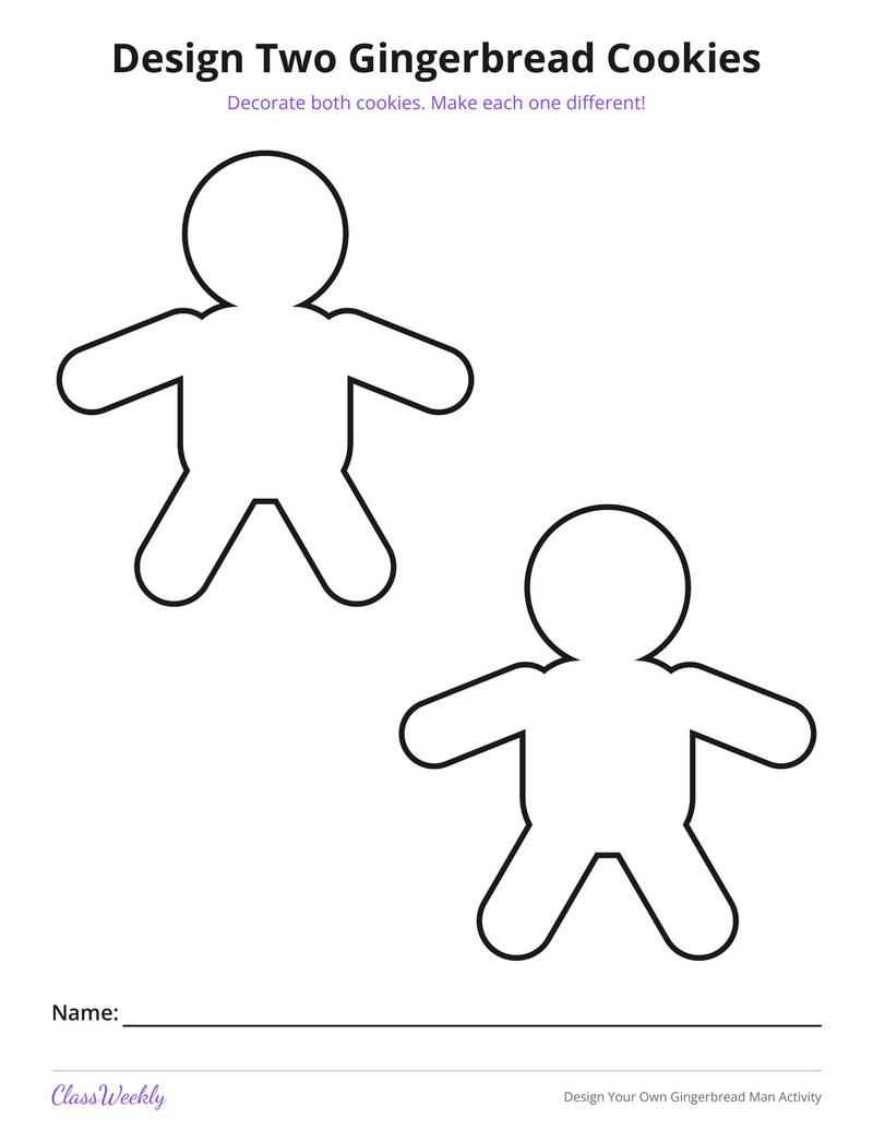 Design Your Own Gingerbread Man Activity - Page 2