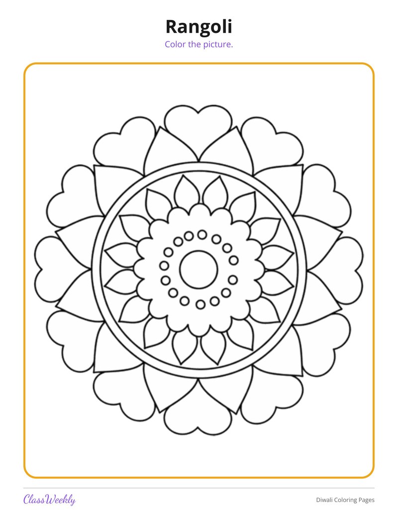 Diwali Coloring Pages - Page 3