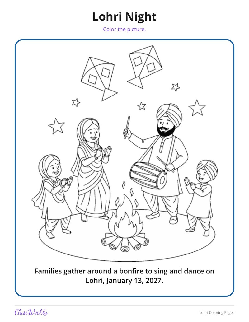 Lohri Coloring Pages - Page 2