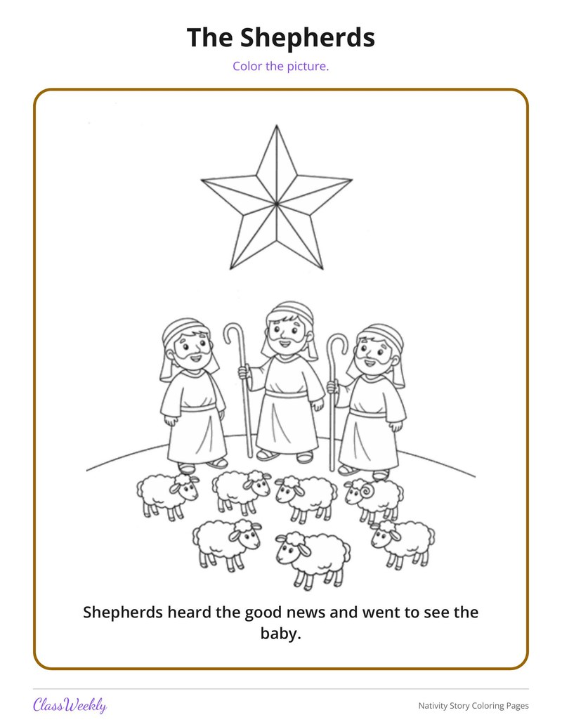 Nativity Story Coloring Pages - Page 4