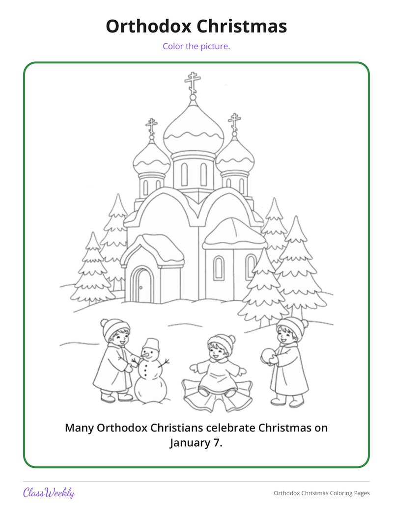 Orthodox Christmas Coloring Pages - Page 2