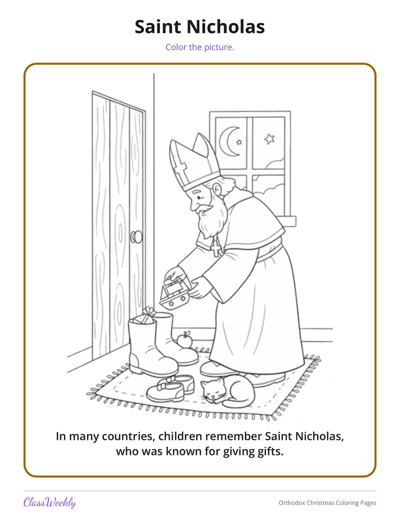 Orthodox Christmas Coloring Pages - Page 4