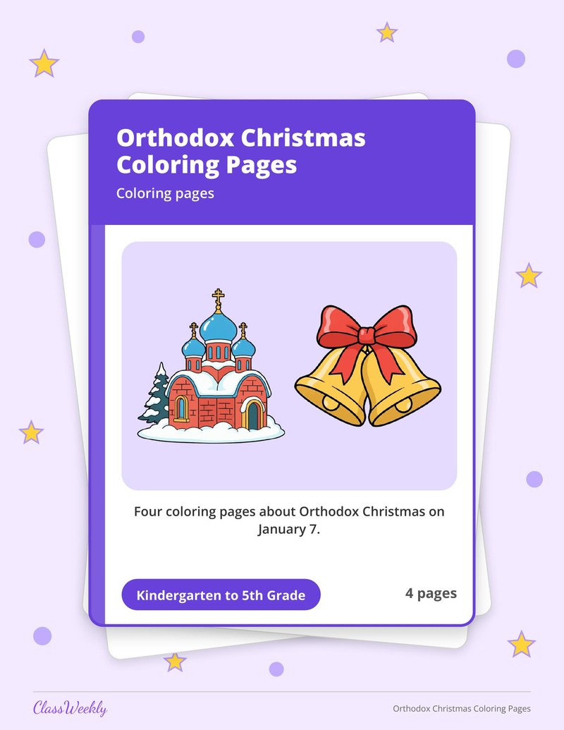Orthodox Christmas Coloring Pages - Page 1