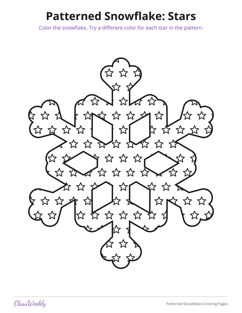 Patterned Snowflakes Coloring Pages - Page 2