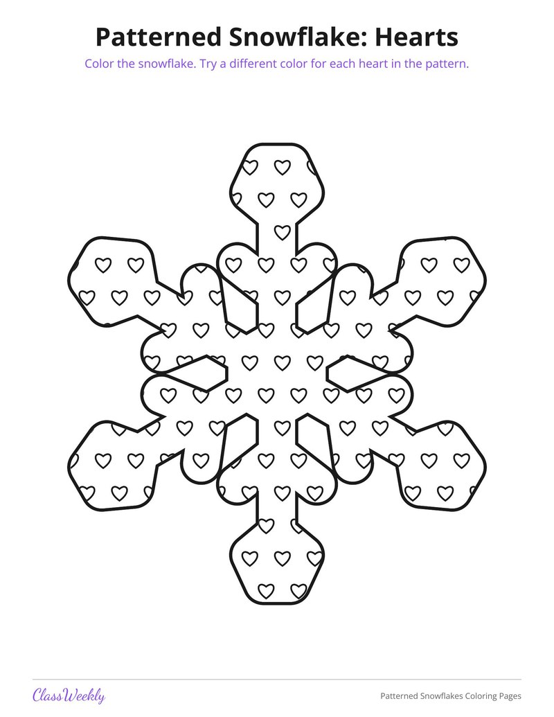 Patterned Snowflakes Coloring Pages - Page 3