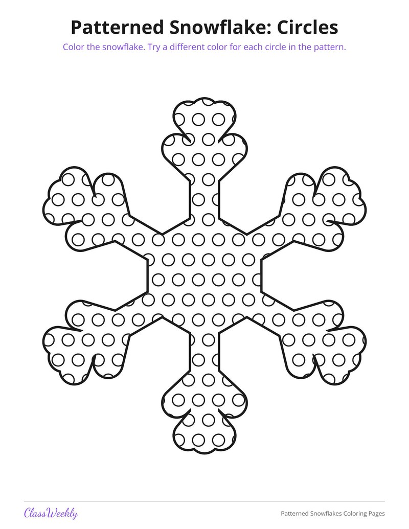 Patterned Snowflakes Coloring Pages - Page 4