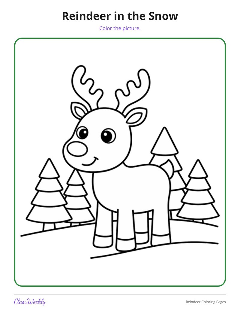 Reindeer Coloring Pages - Page 2