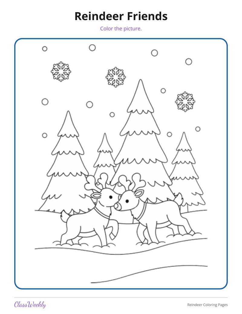 Reindeer Coloring Pages - Page 3